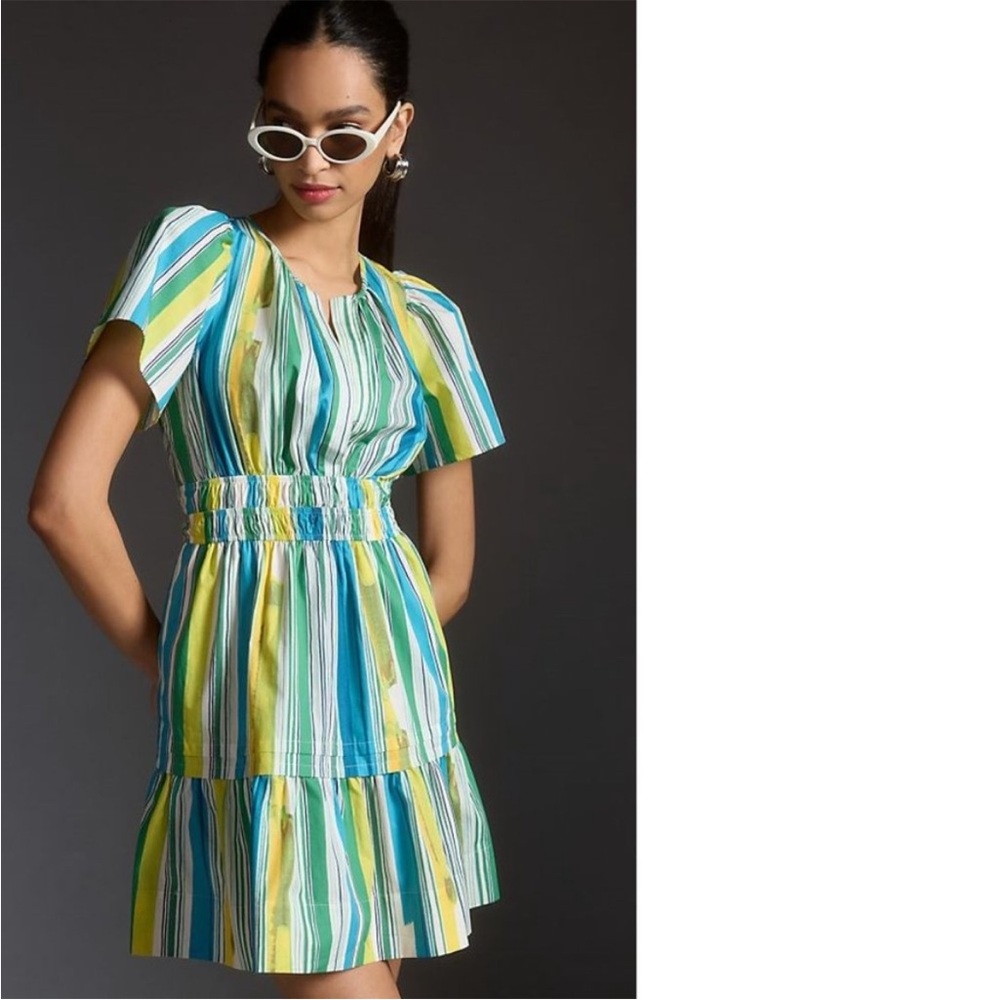 Anthropologie Striped Multicolor Dress